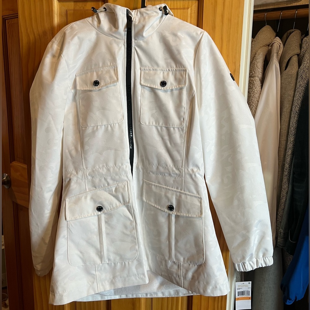 Michael Kors White Camo Anorak Jacket (NWT)